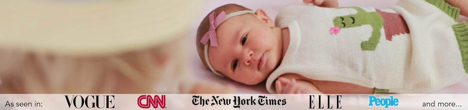 Long Baby Rompers in Knit Organic Cotton