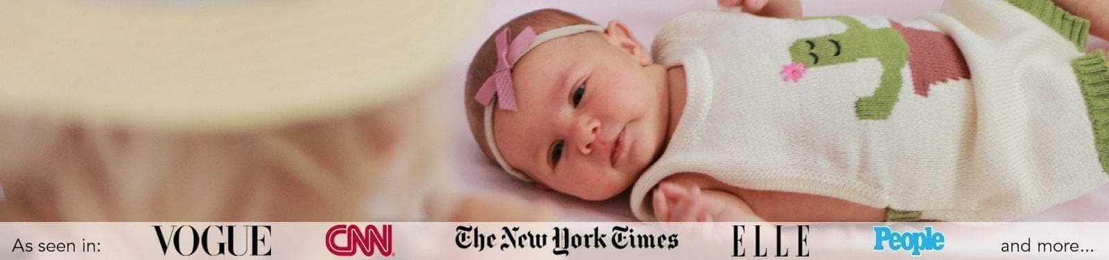 Short Baby Rompers in Sweater Knit Organic Cotton