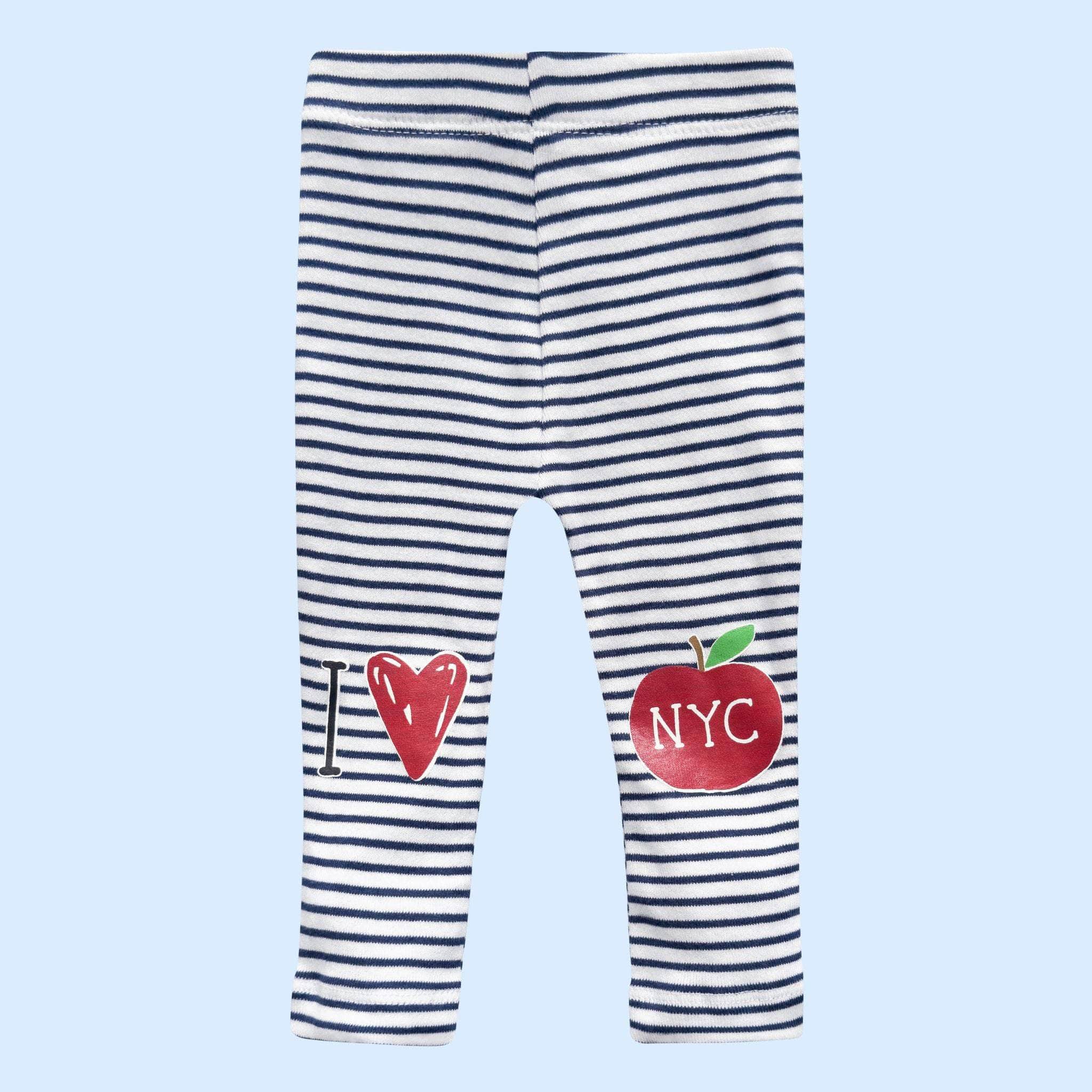 Estella Baby Clothes 0-3 M Baby Loves NYC Stripe Leggings