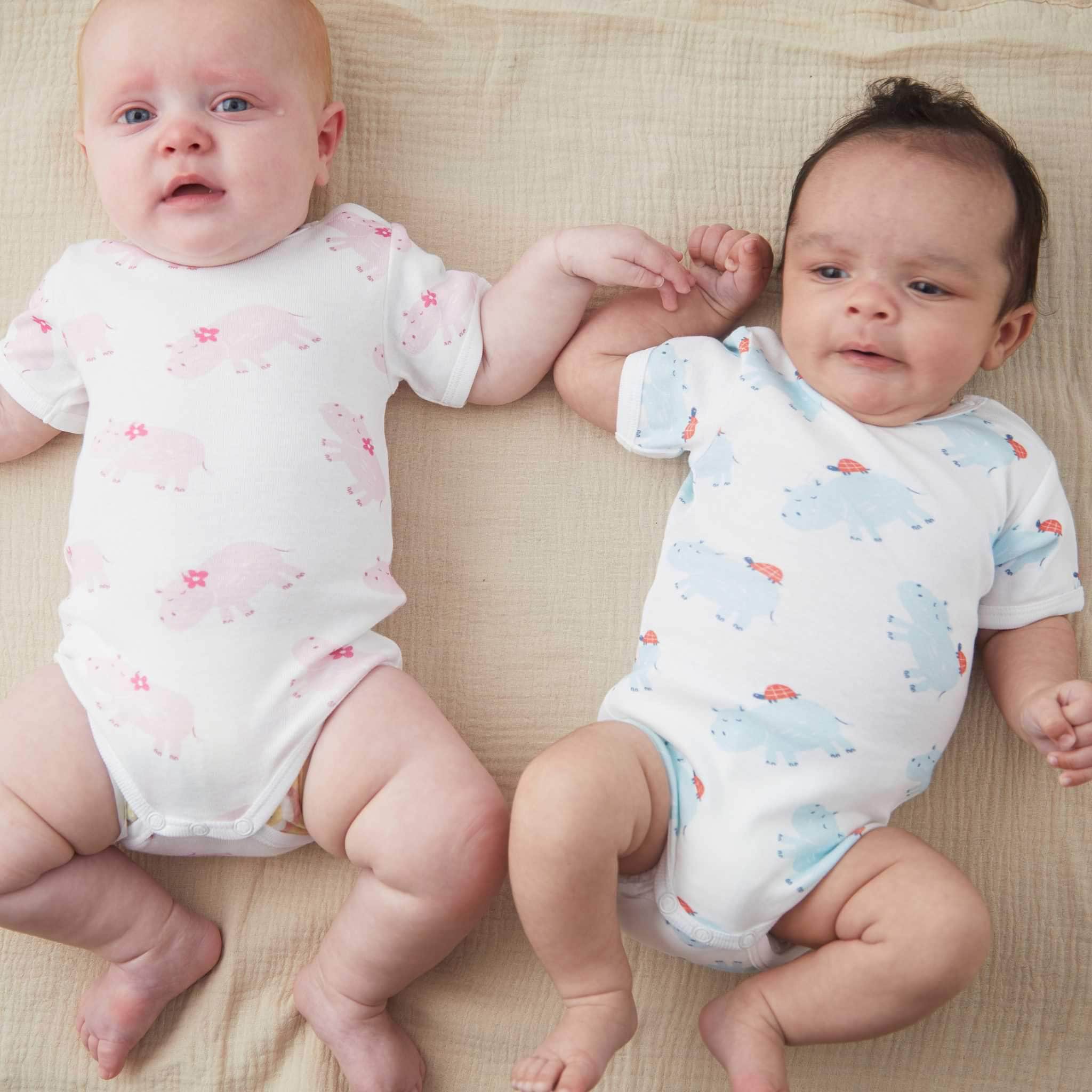 Estella Baby Clothes Hippo Print Bodysuit