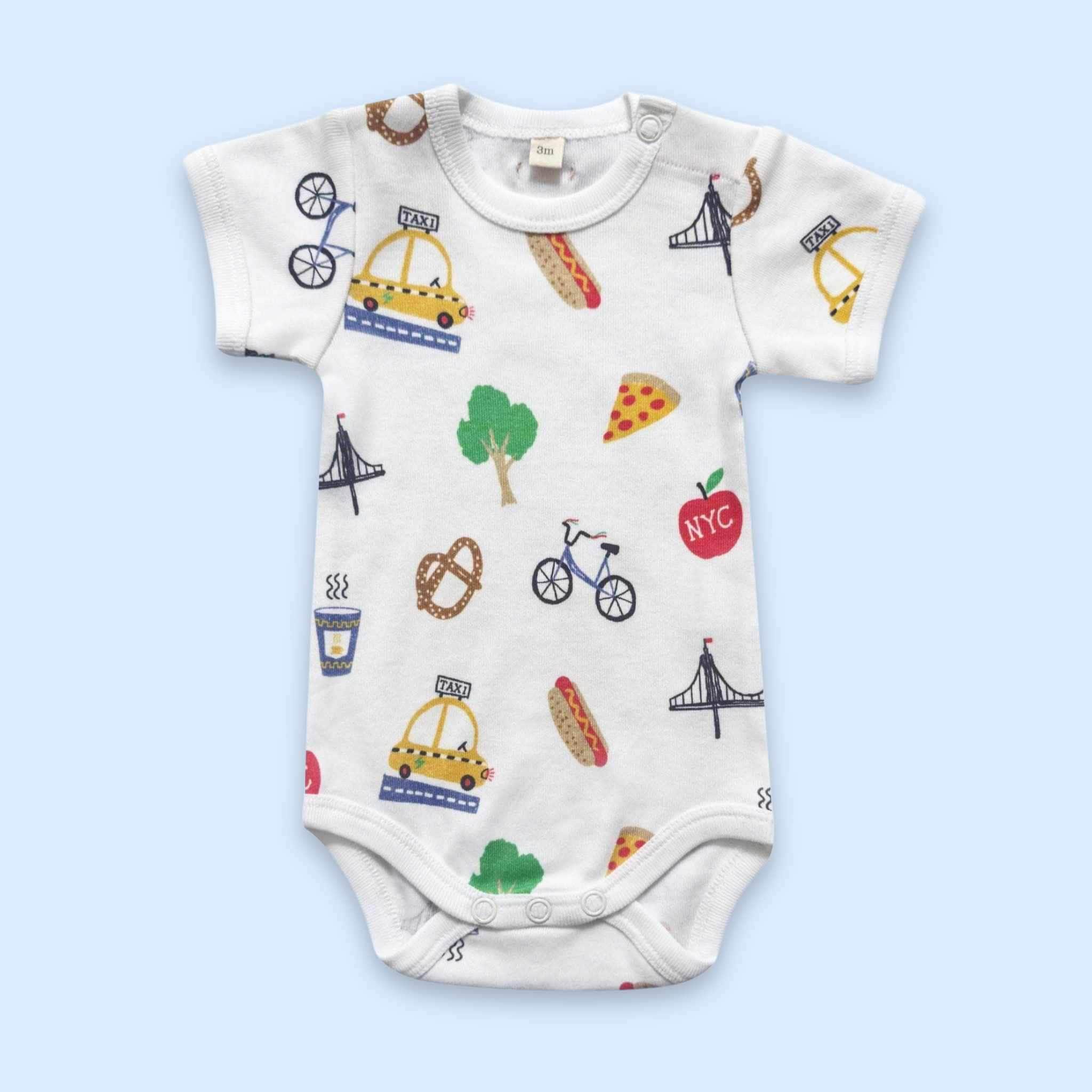 Estella Baby Clothes 0-3 M NYC Print Bodysuit