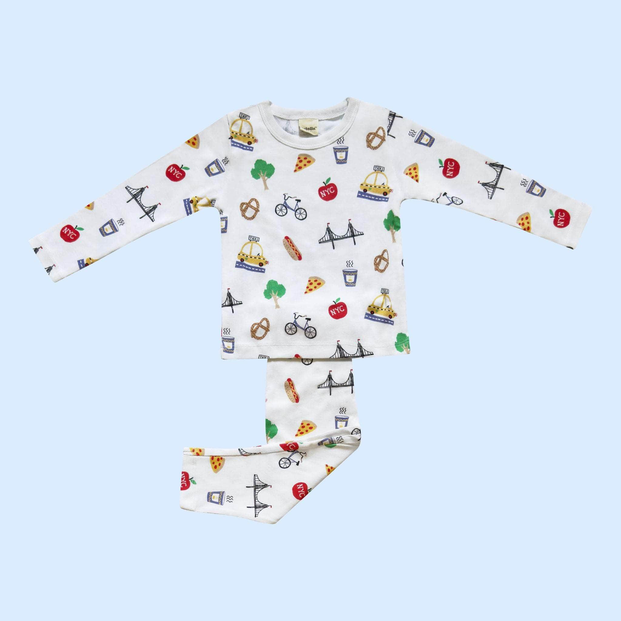 Estella Baby Clothes 2 Y NYC Print Pajamas Set