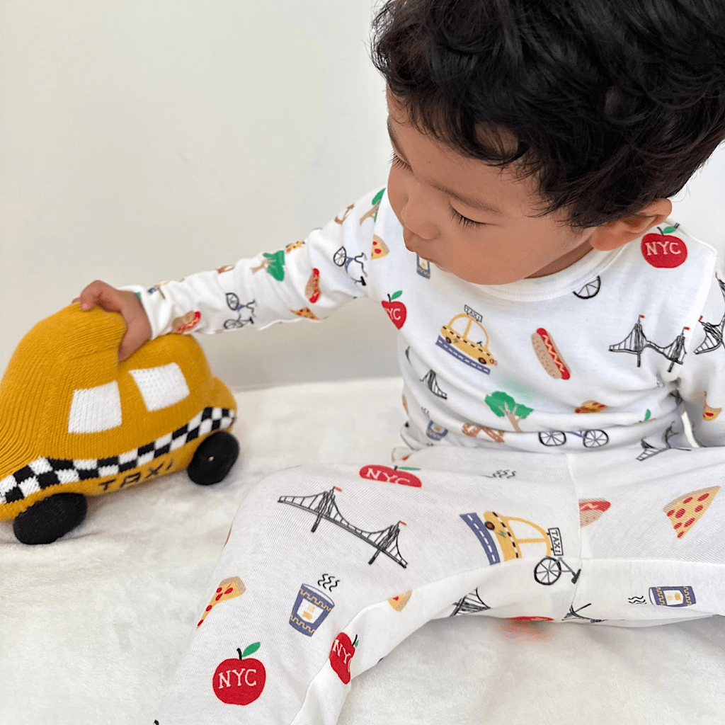 Estella Baby Clothes NYC Print Pajamas Set