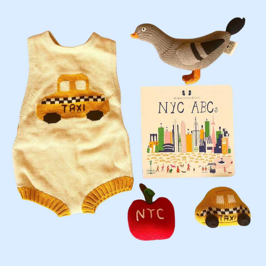 Big Apple Taxi Baby Gift Set | Organic Romper | Estella