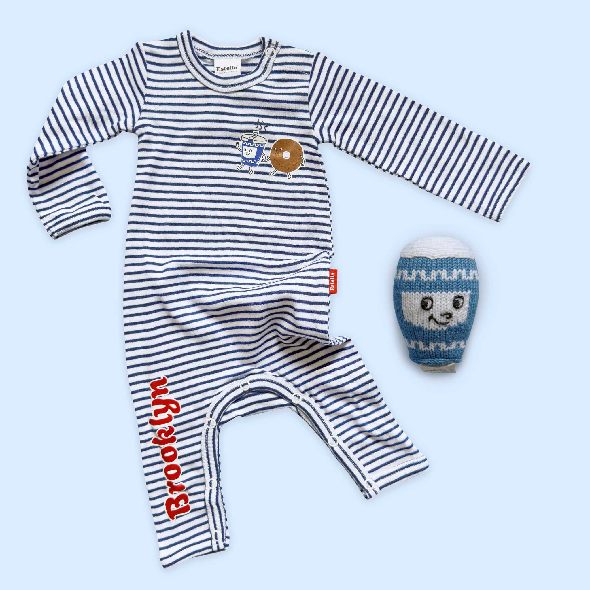 Estella Baby Gift Sets Coffee Cup / 0-3 M Brooklyn Brunch Romper & Rattle Set