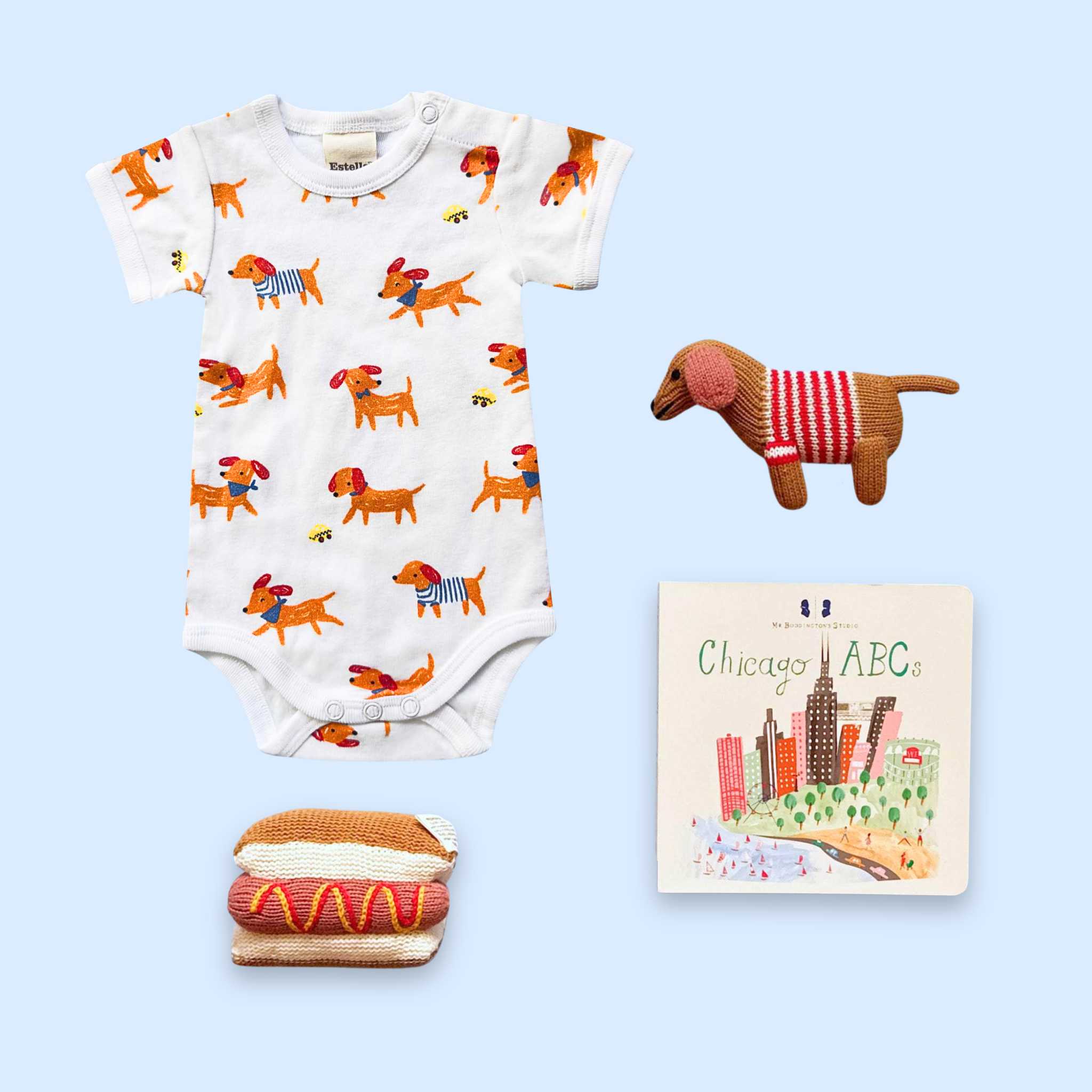 Estella Baby Gift Sets 0-3 M Chicago Pups Gift Set