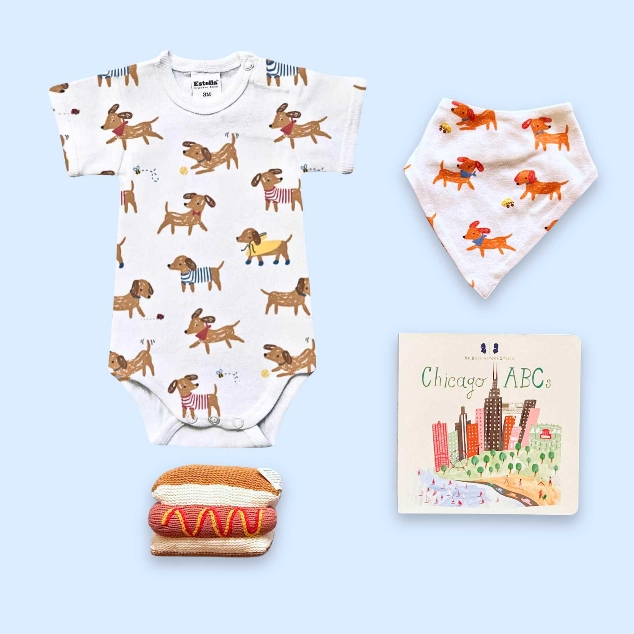 Estella Baby Gift Sets 0-3 M Chicago Pups Gift Set