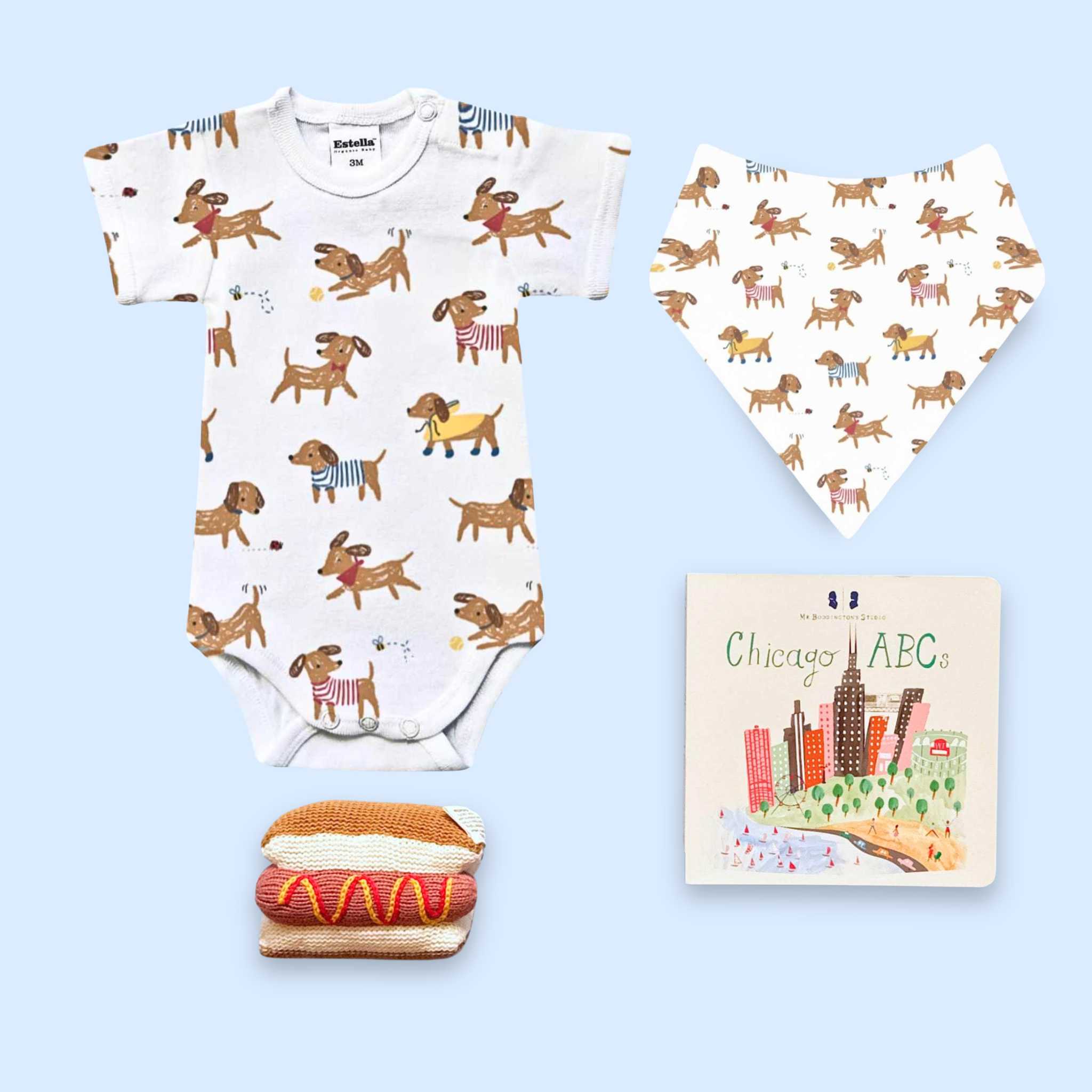 Estella Baby Gift Sets 0-3 M Chicago Pups Gift Set