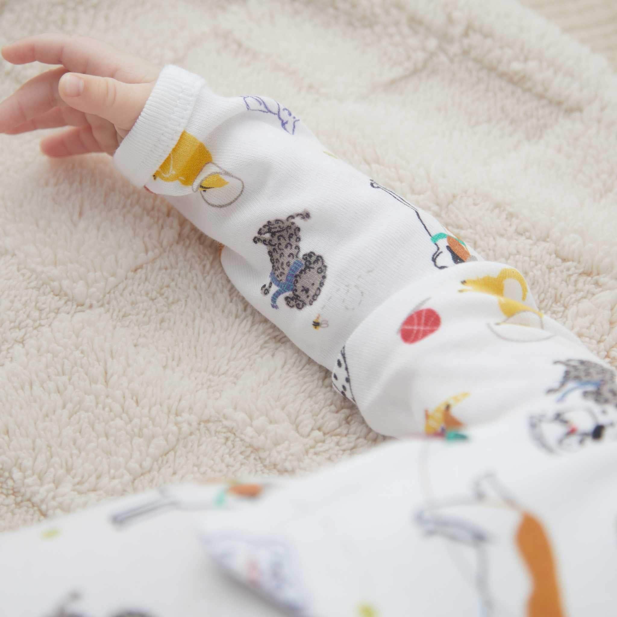 Estella Baby Gift Sets Dogs Print Romper & Rattle Set