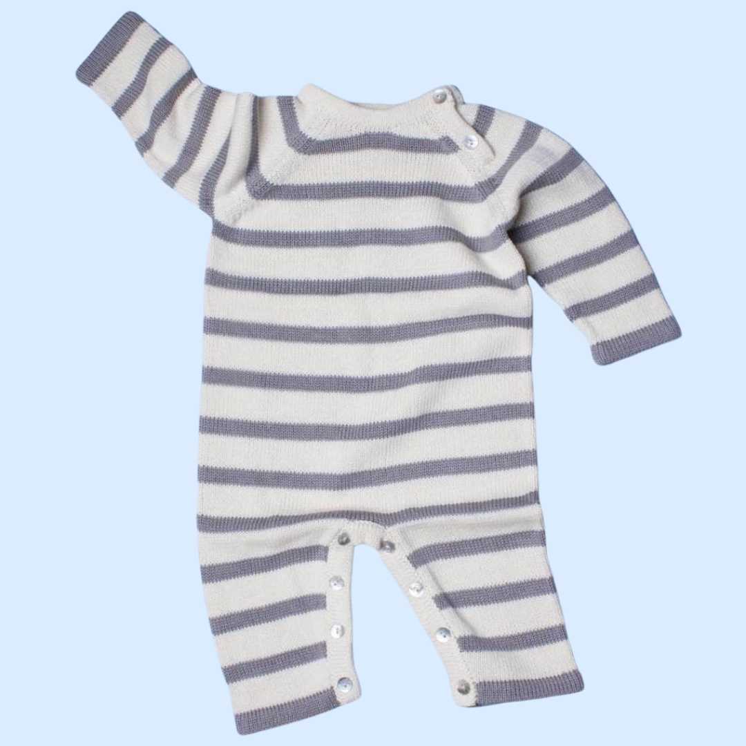 Estella Baby Gift Sets Elephant Knit Romper Set