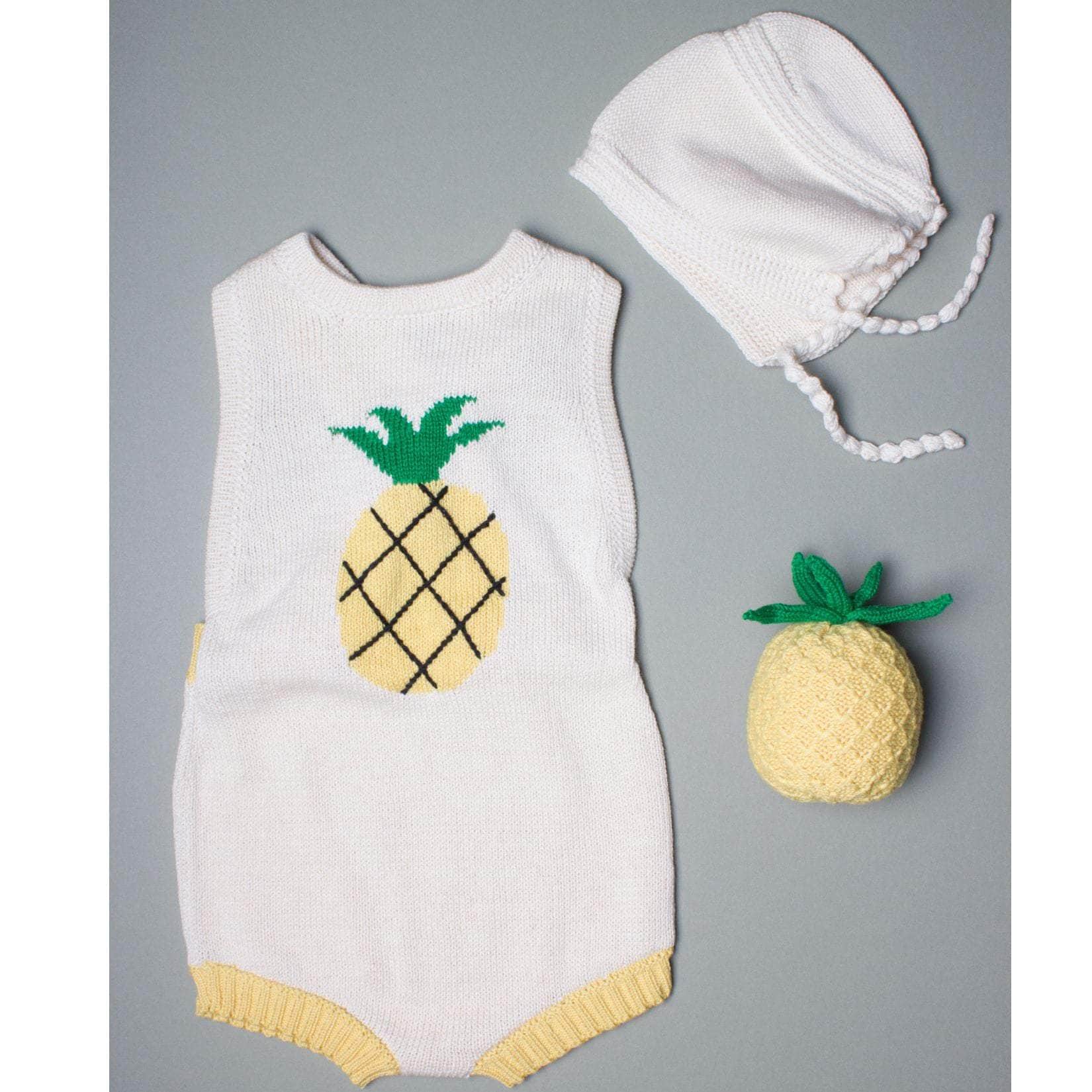 Estella Baby Gift Sets Pineapple Knitted Bodysuit Set for Foodies
