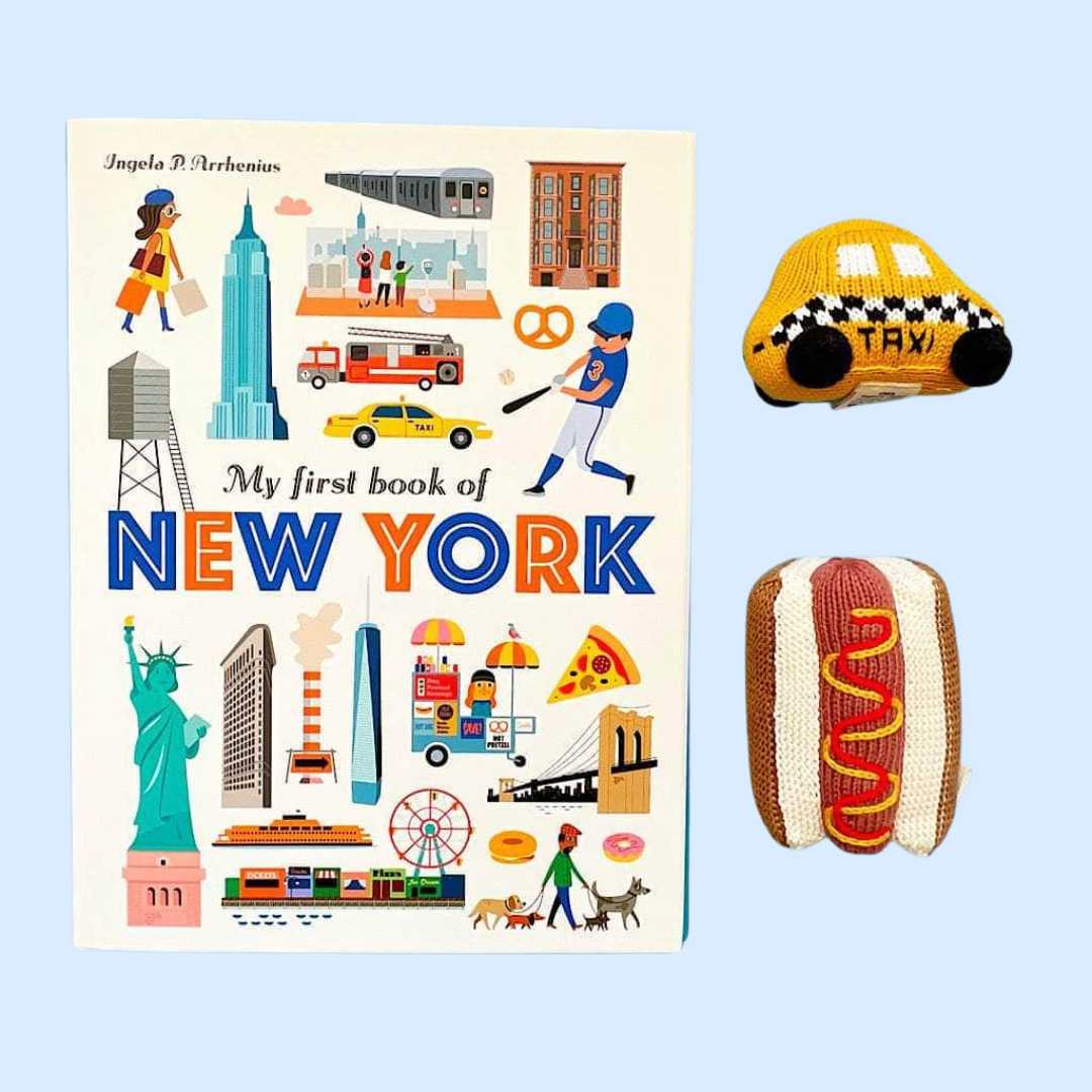 Estella Baby Gift Sets My First Book of New York & Rattle Set
