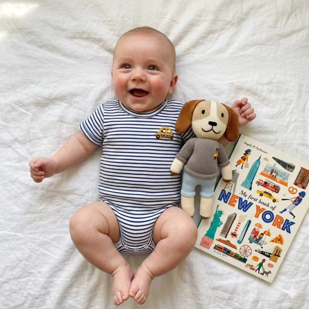 Estella Baby Gift Sets "My first book of NY" & Plush Toy Set