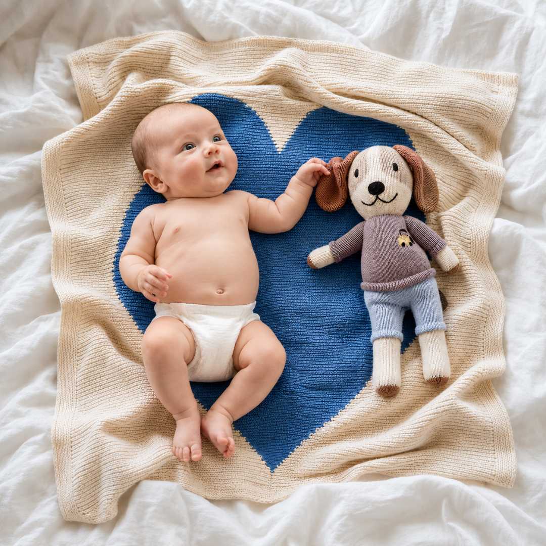 Estella Baby Gift Sets NY Doll & Heart Blanket Set
