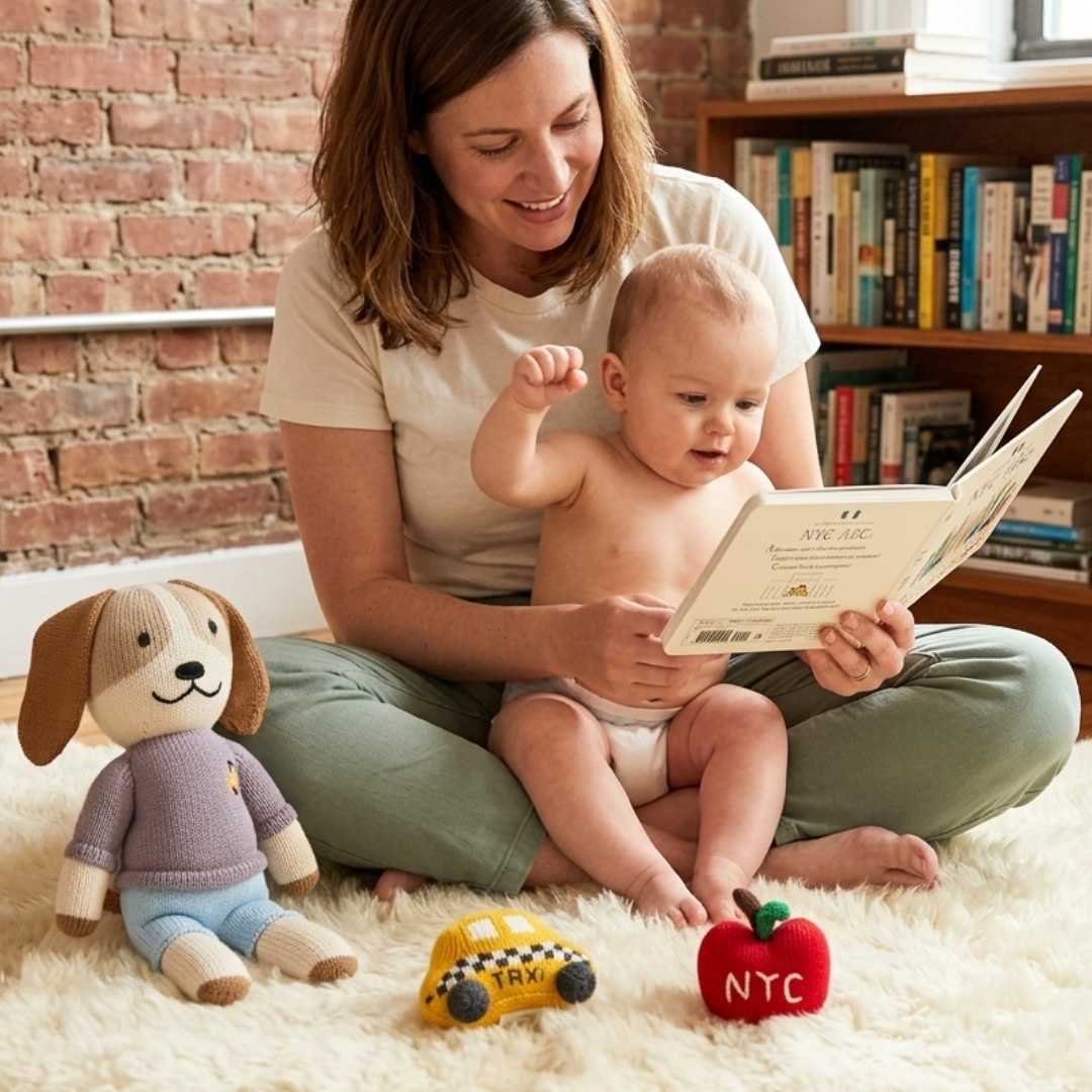 Estella Baby Gift Sets NYC ABCs Book, Rattles & Doll Set