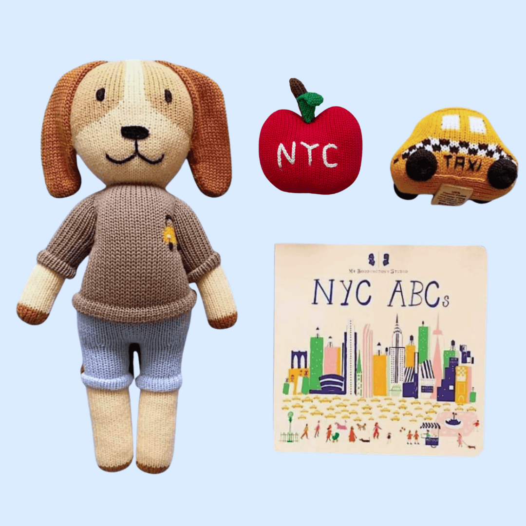Estella Baby Gift Sets NYC ABCs Book, Rattles & Doll Set