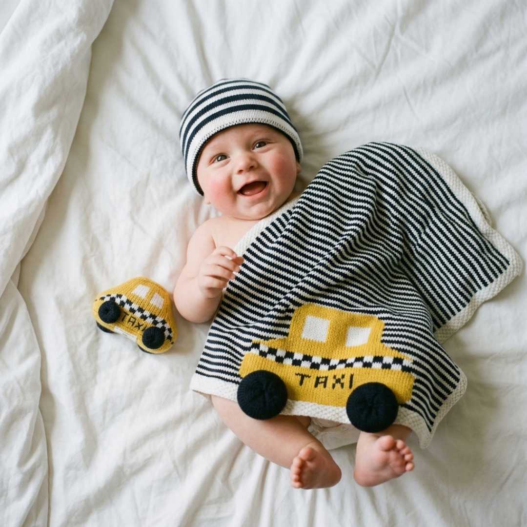 Estella Baby Gift Sets NYC Security Blanket, Rattle & Hat Set