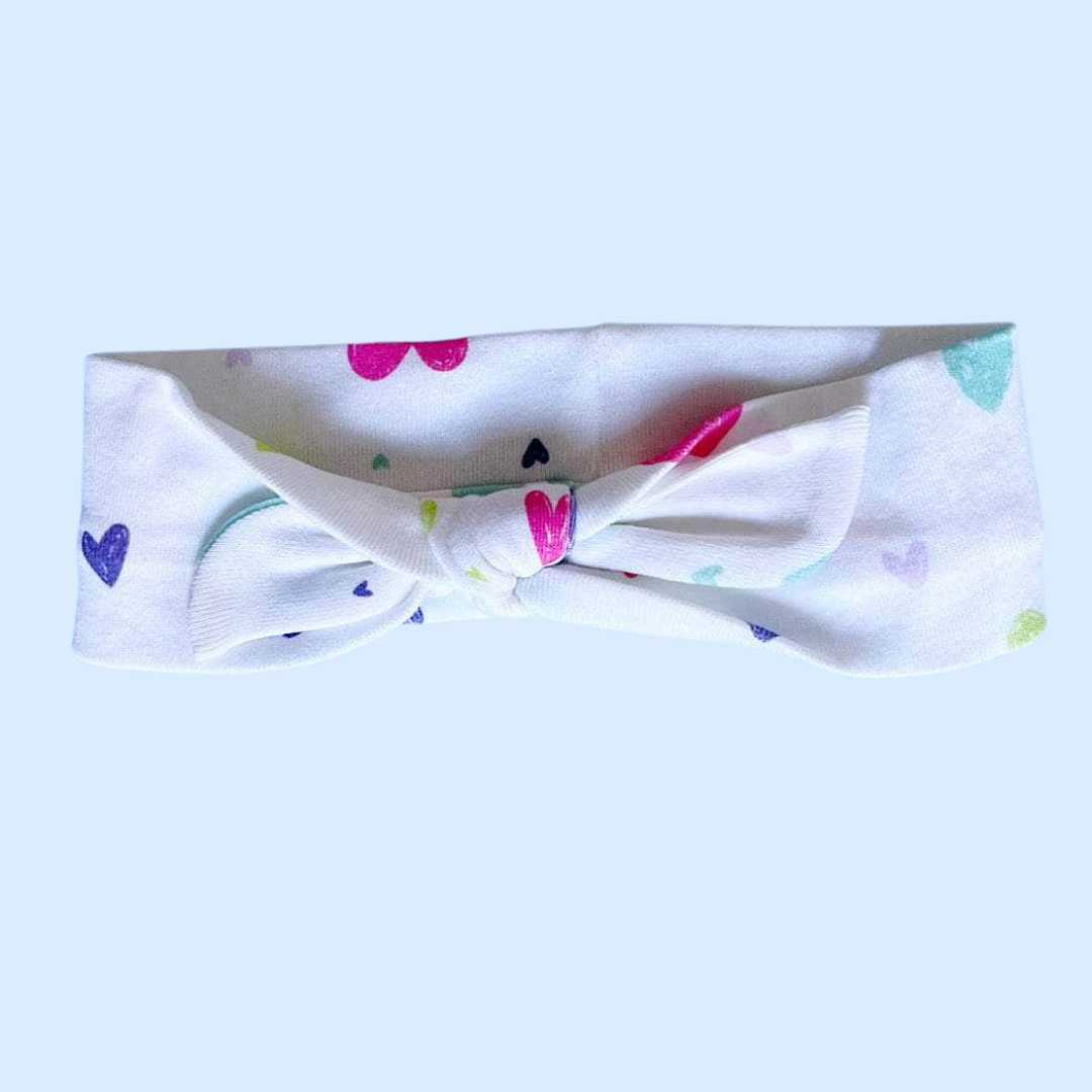 Estella Baby Hats Hearts / 0-6 M Knotted Headband