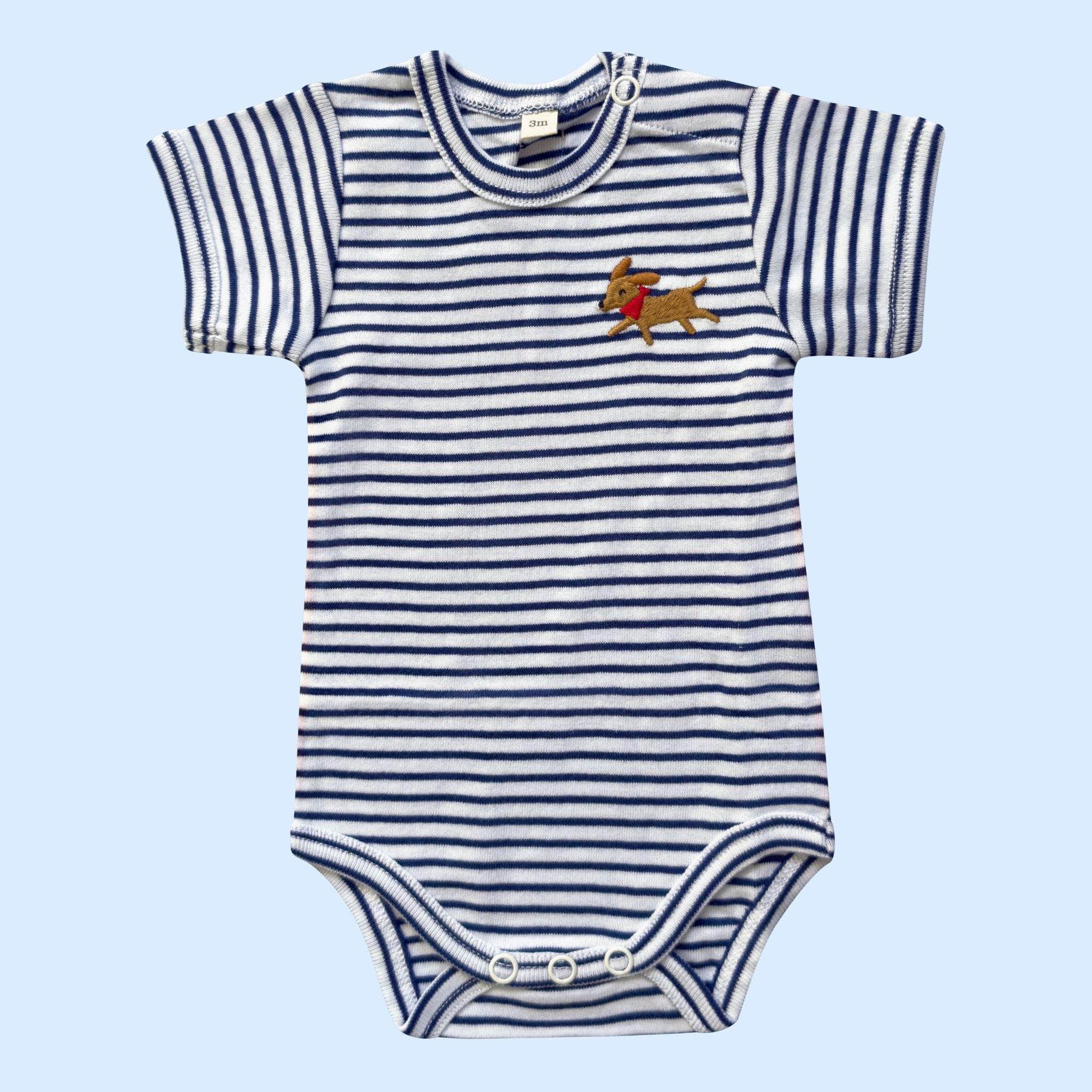 Estella Baby One-Pieces Embroidered Dog / 0-3 M Dog-Themed Bodysuits