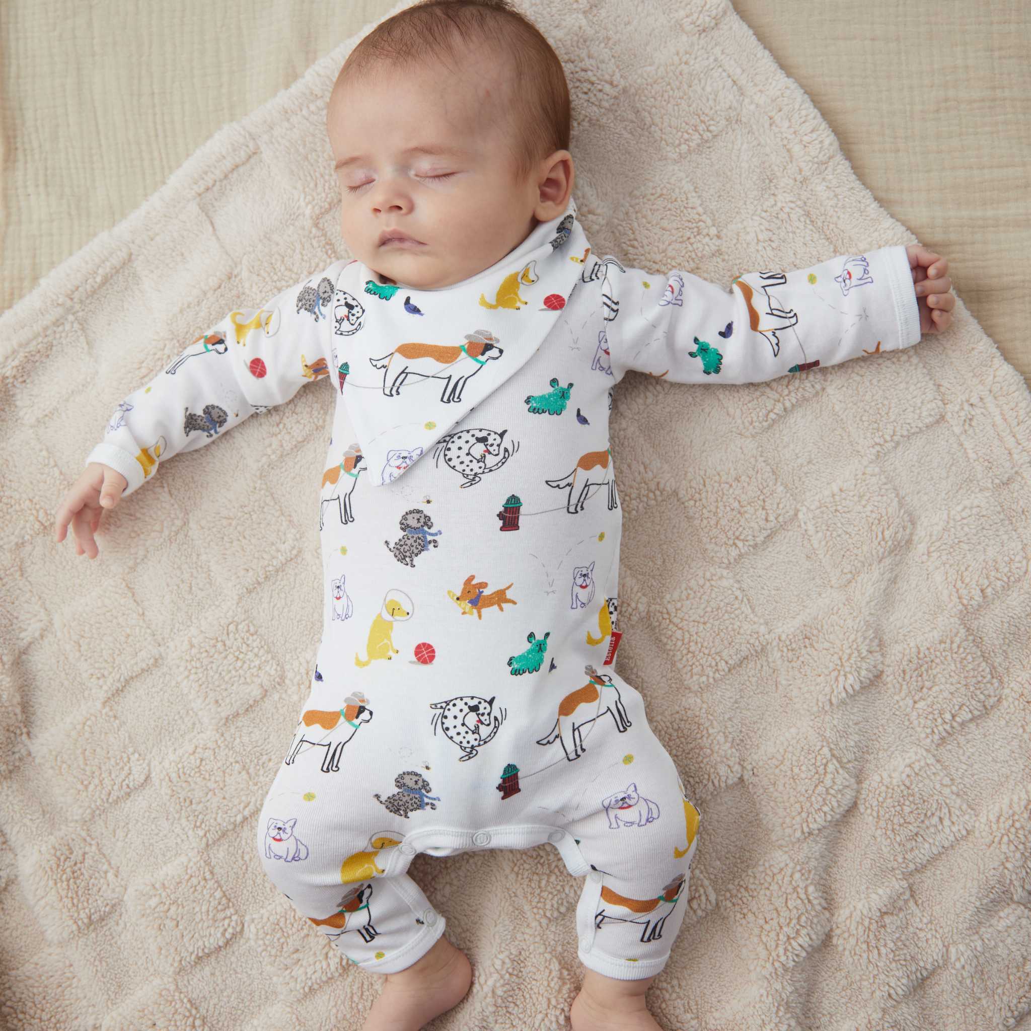 Estella Baby One-Pieces Dogs Print Romper