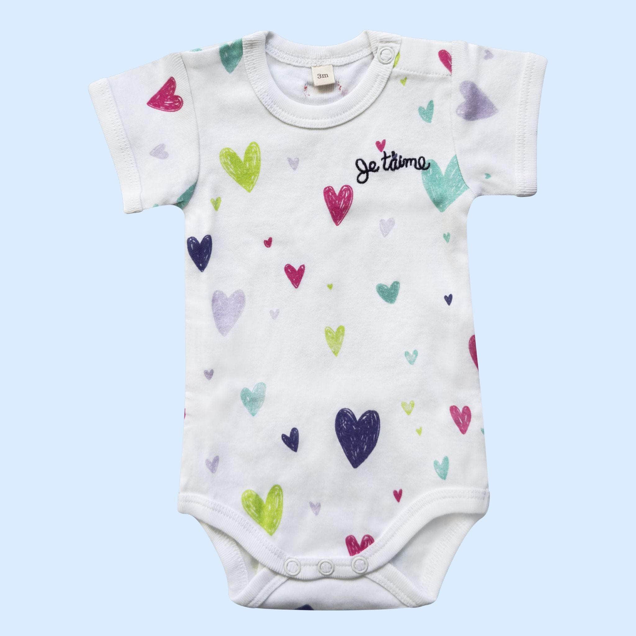 Estella Baby One-Pieces 0-3 M Hearts Print Bodysuit