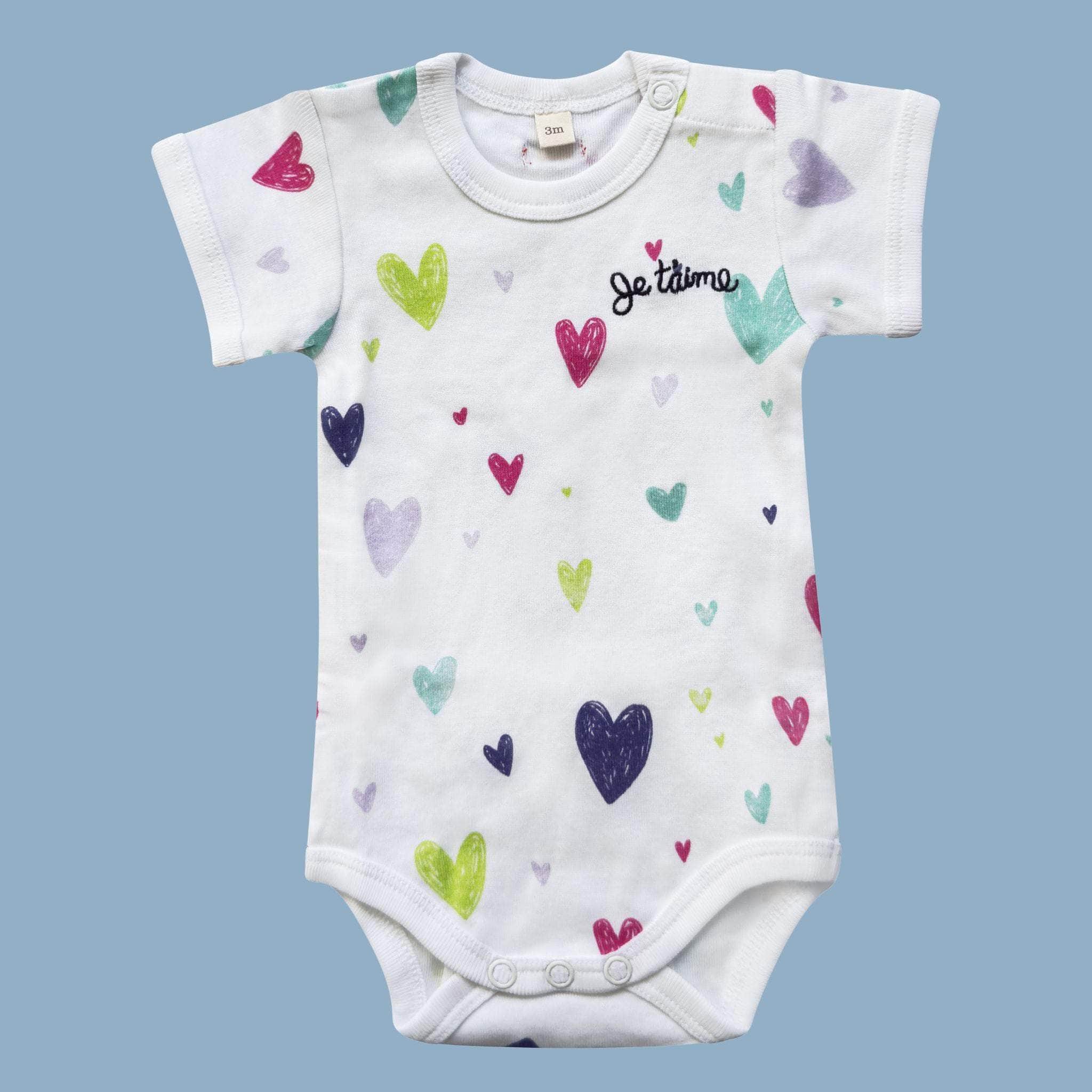 Estella Baby One-Pieces Hearts Print Bodysuit