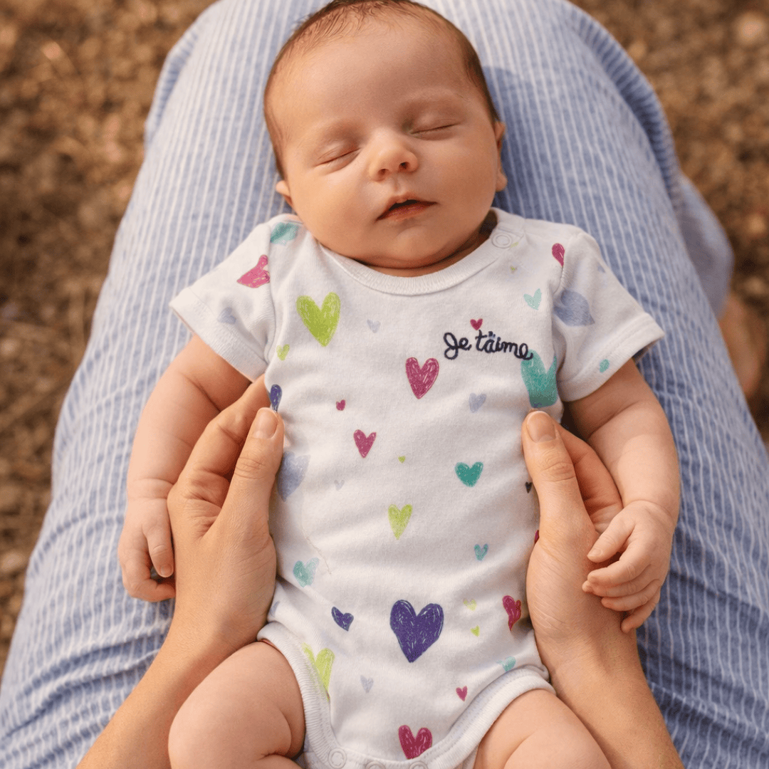 Estella Baby One-Pieces Hearts Print Bodysuit