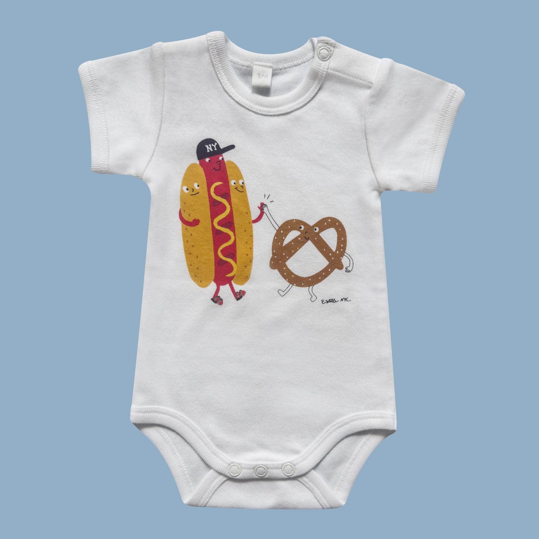 Estella Baby One-Pieces Hot Dog & Pretzel Bodysuit