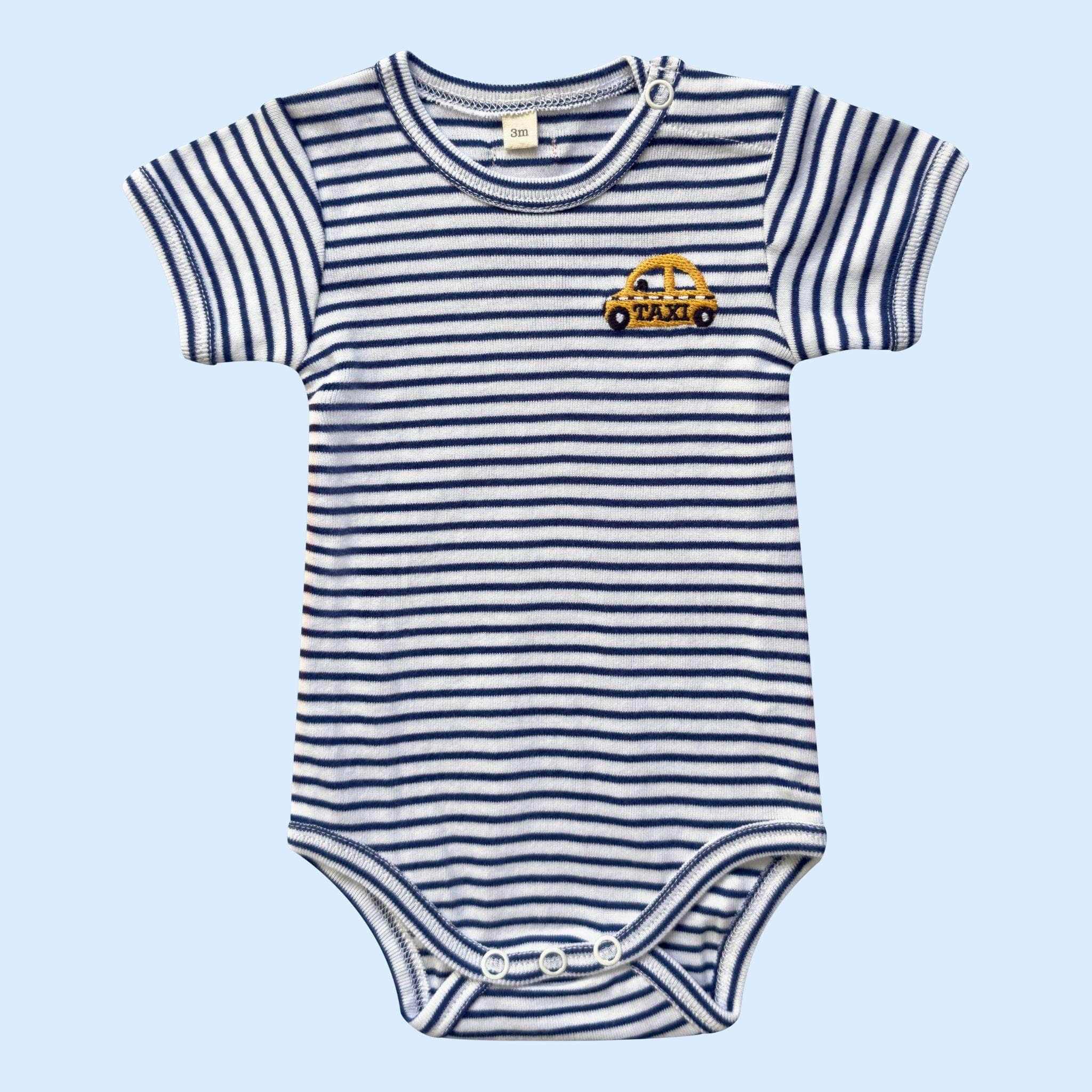 Estella Baby One-Pieces 0-3 M Taxi Embroidery Bodysuit