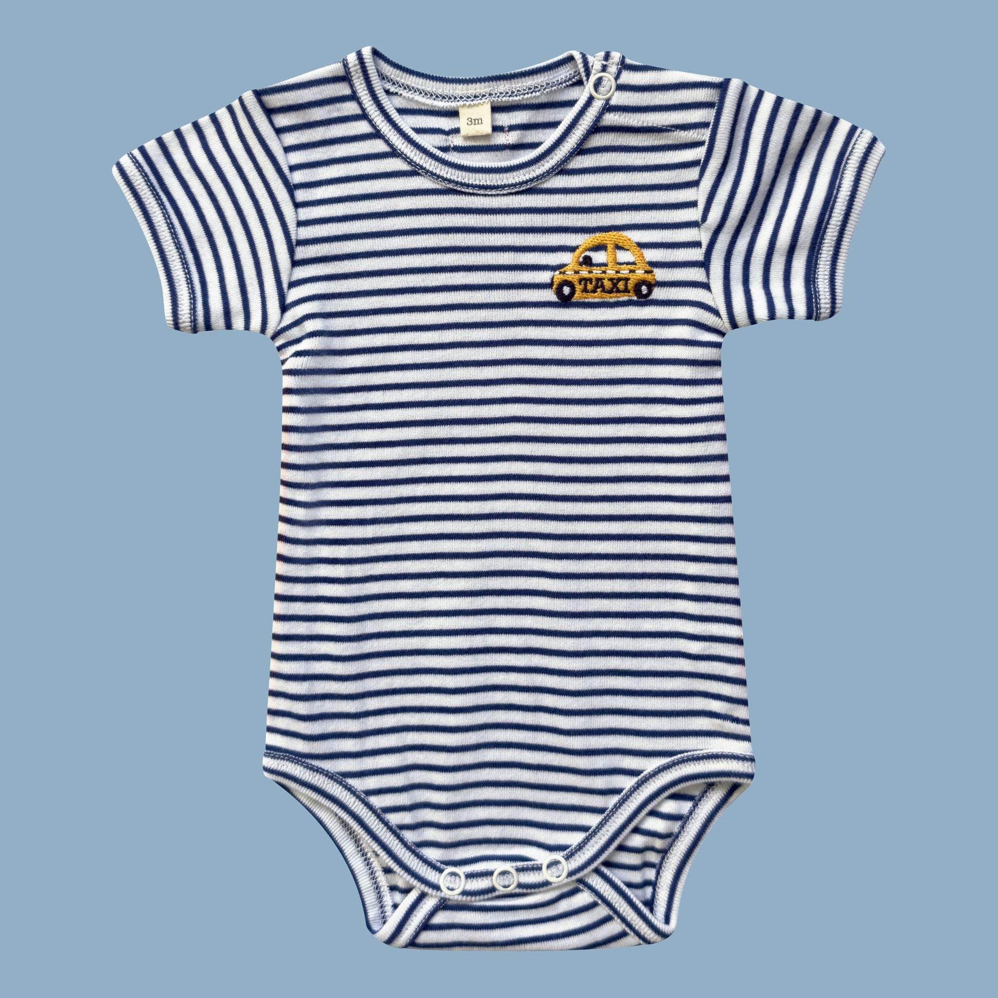 Estella Baby One-Pieces Taxi Embroidery Bodysuit