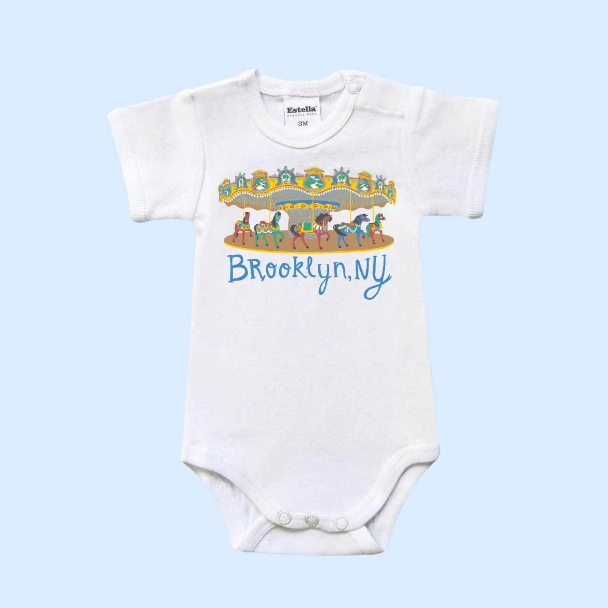 Estella Bodysuits 0-3 M Brooklyn Carousel Bodysuit