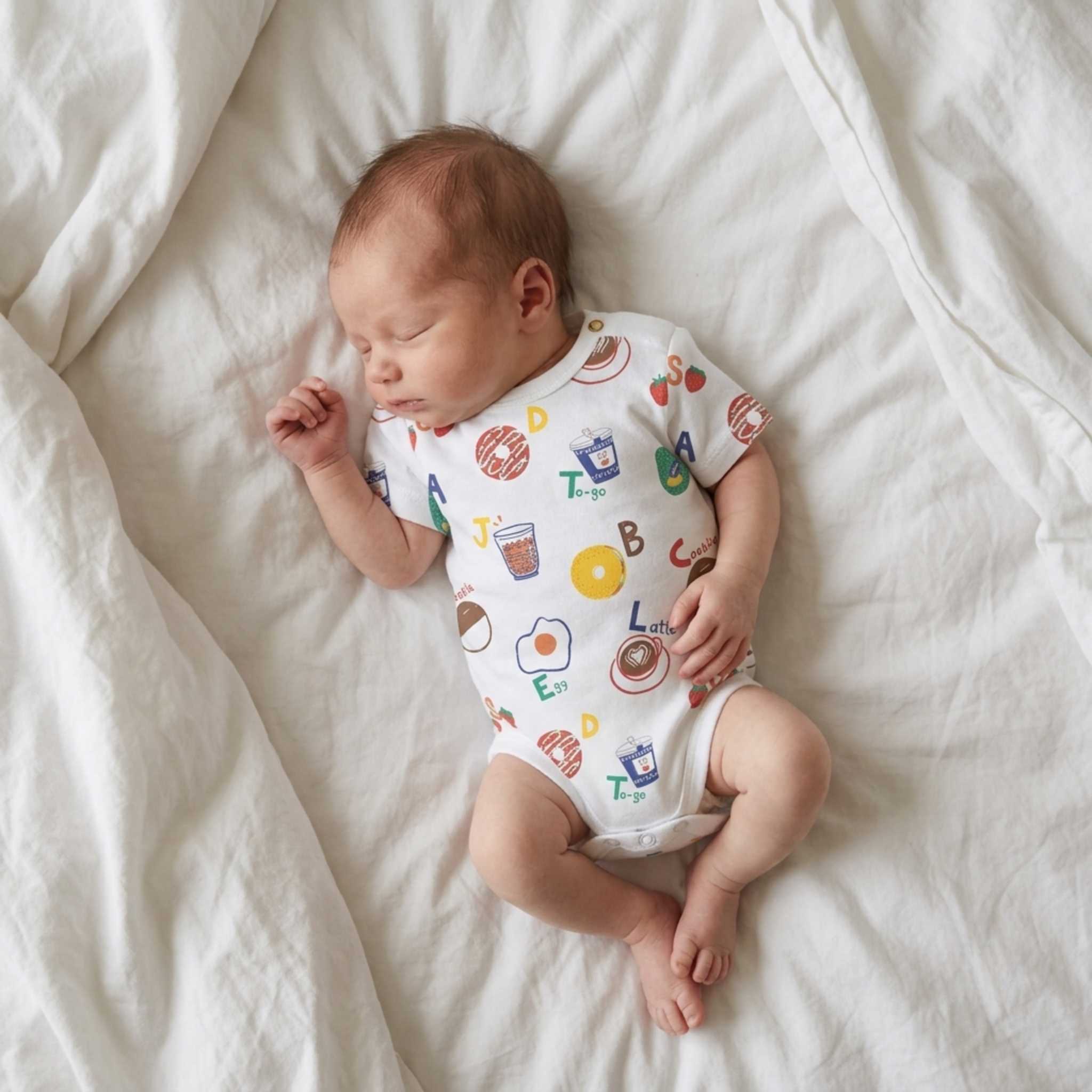 Estella Bodysuits Brunch ABC All-Over Print Bodysuit