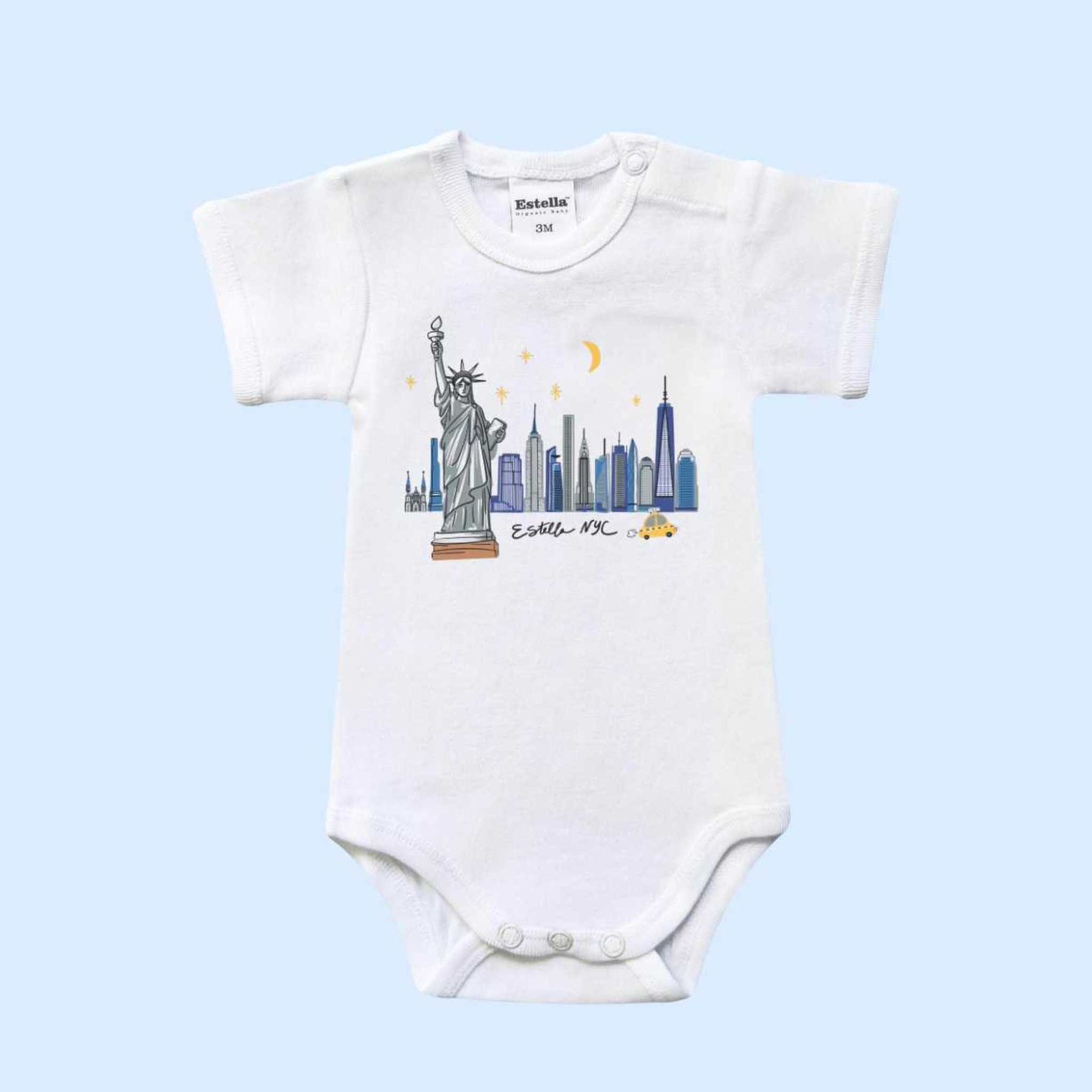 Estella Bodysuits 0-3 M Goodnight NYC Onesie