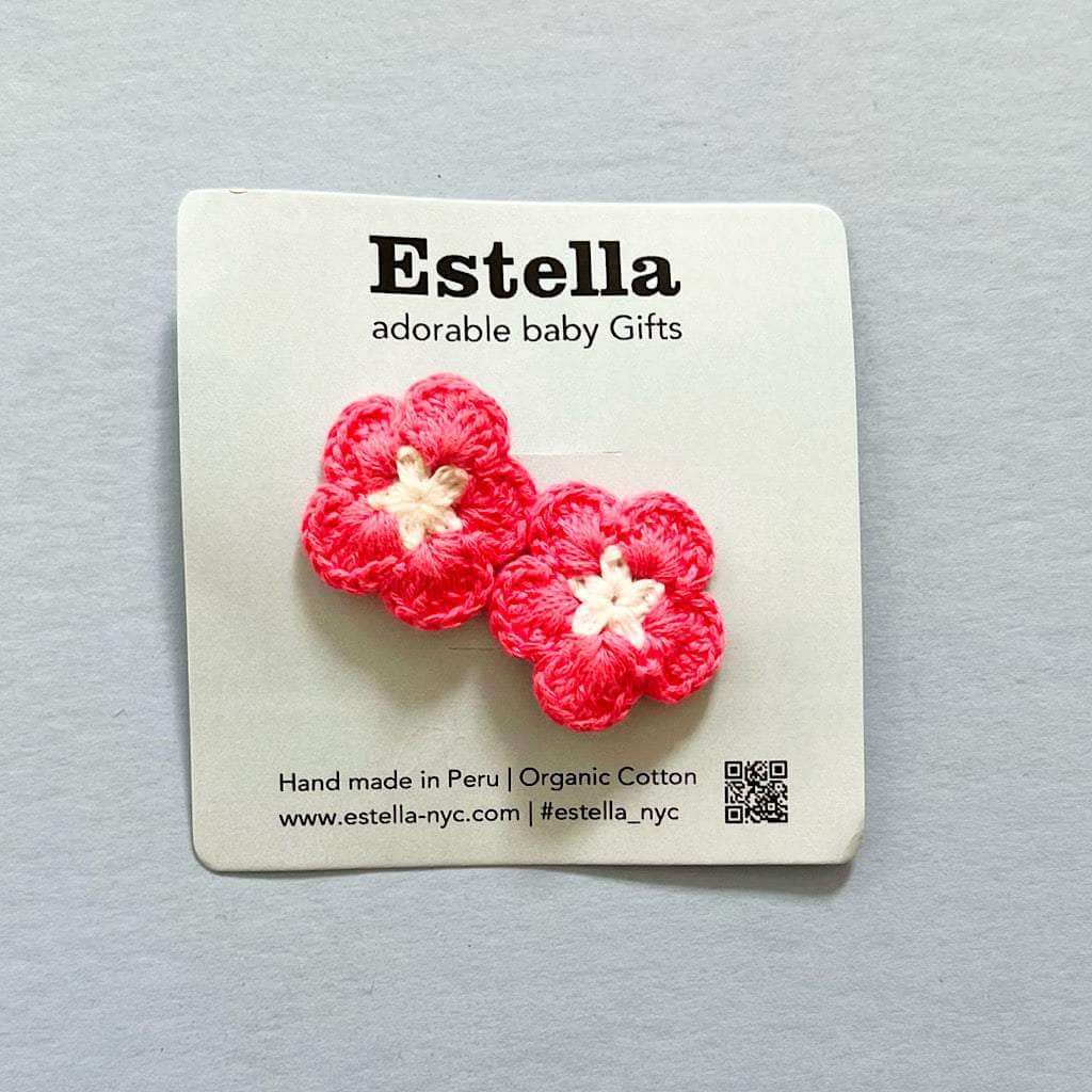 Estella Loveys, Blankets & Accessories Crotchet Flower Hair Clips
