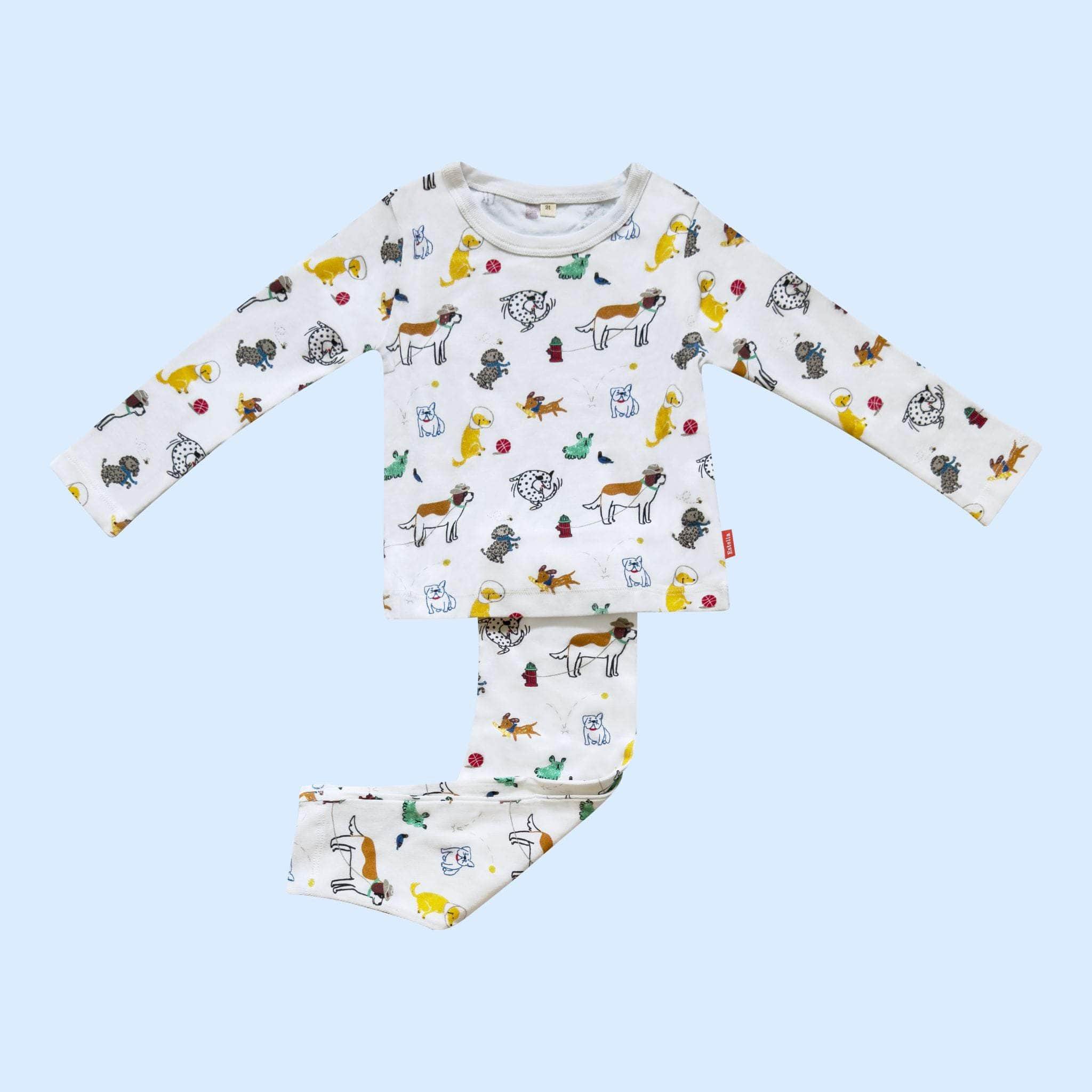Estella Puppy Play / 2 Y Dog Print Pajamas Set