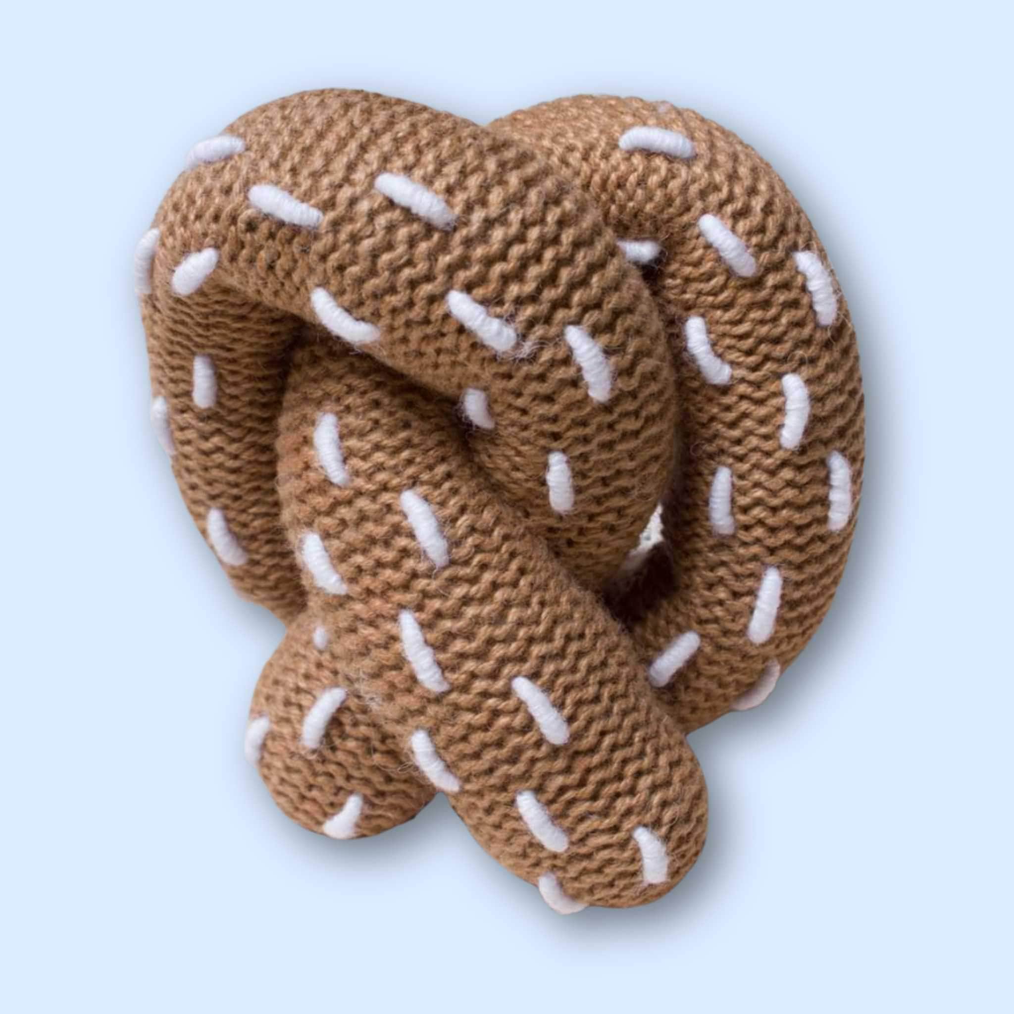 Estella Food Rattles Brown Pretzel Rattle