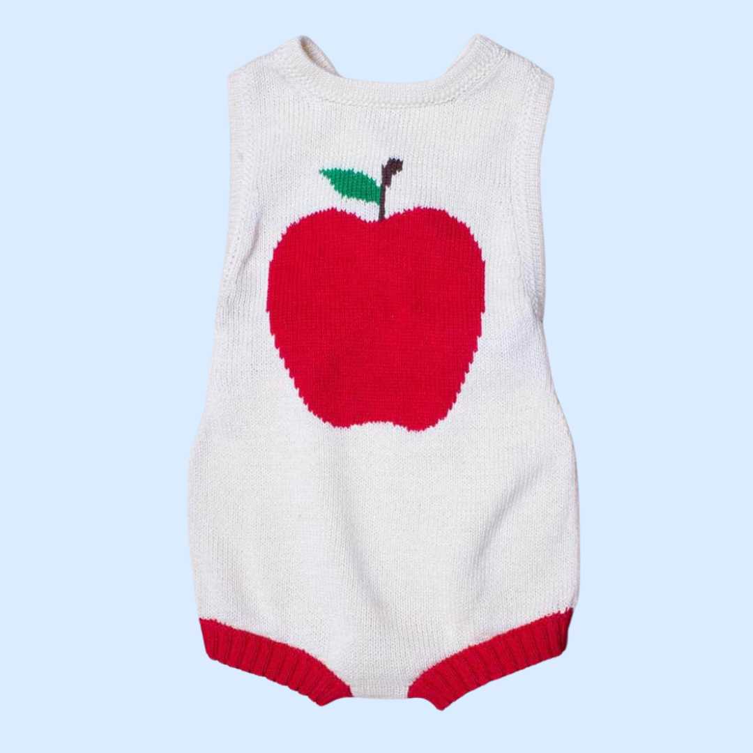 Estella Knitted Onesie Organic Apple Knitted Bodysuit
