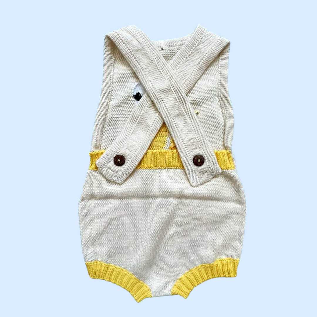 Estella Knitted Onesie 0-6 M Banana Knitted Bodysuit