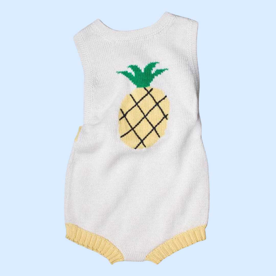 Estella Knitted Onesie 0-6 M Pineapple Knitted Bodysuit