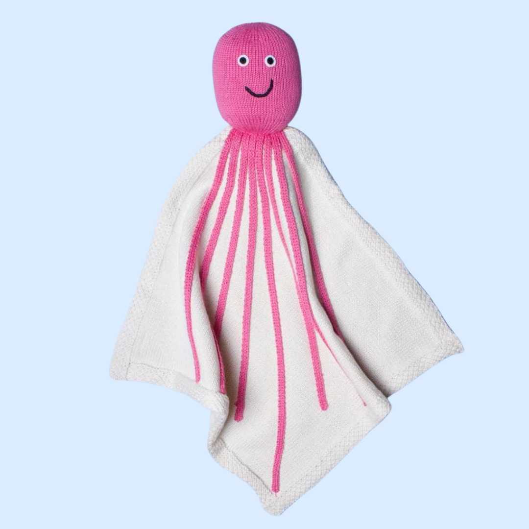 Estella Loveys, Blankets & Accessories Pink Octopus Security Blanket | 14" x 14"