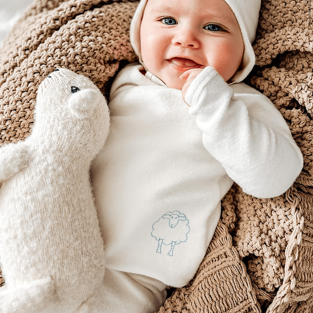 Estella Sheep Dreams Kimono Top and Footie Set