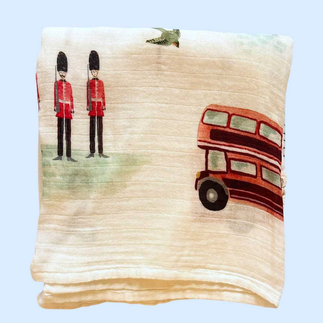 Estella Swaddling Blankets London Print Swaddle