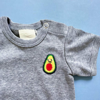 Avocado Embroidered Organic Cotton Baby Bodysuit - {{variant_option_1}}