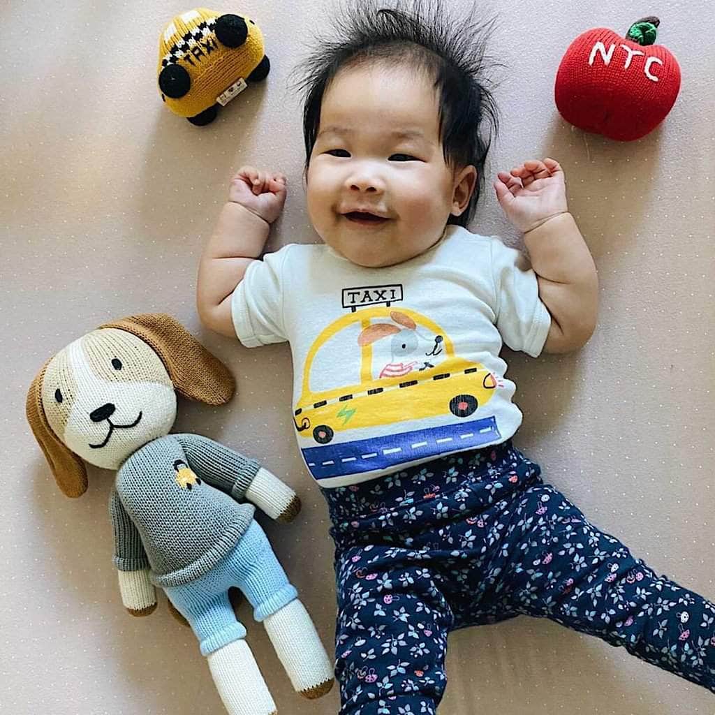 Estella Baby Clothes Organic NYC Taxi White Bodysuit