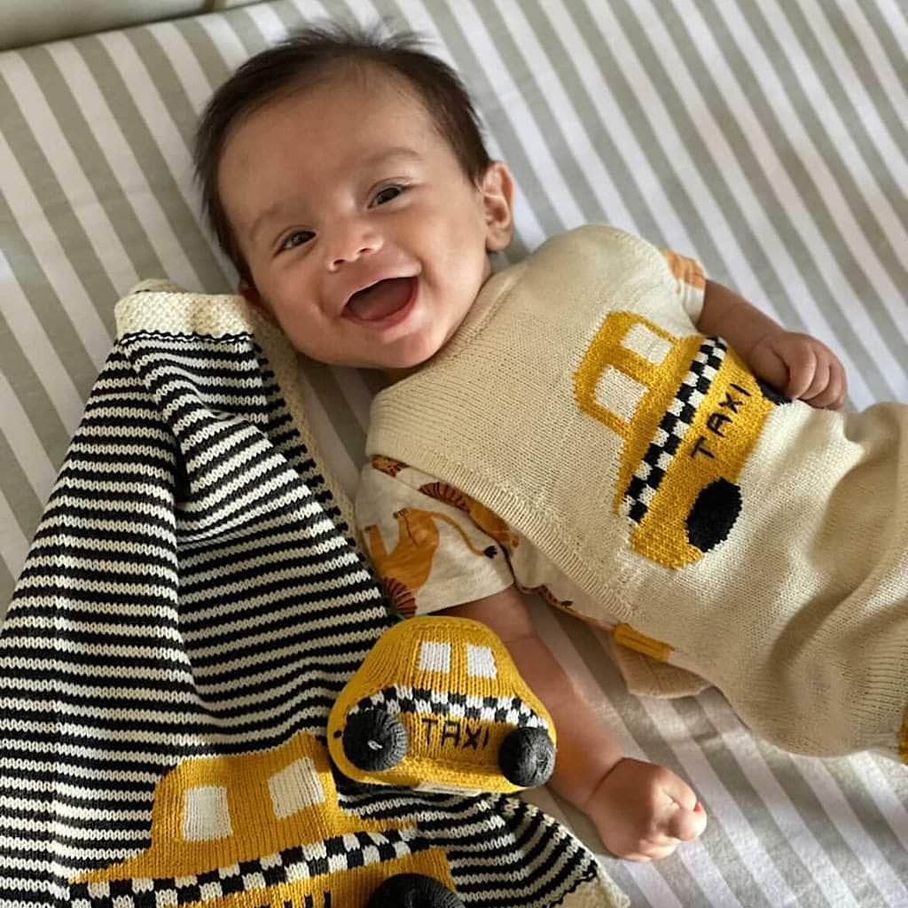 Estella Knitted Onesie Taxi Knitted Bodysuit