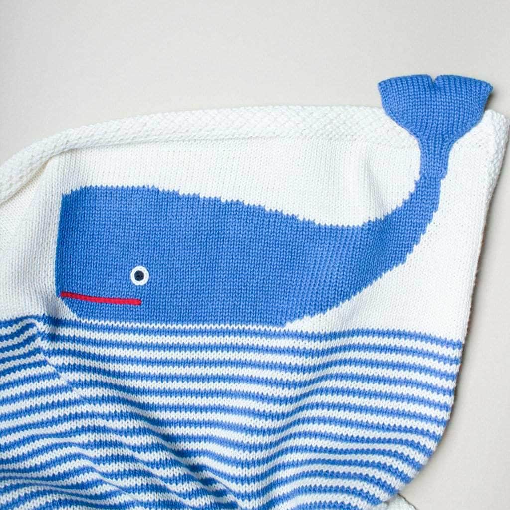 Organic Cotton Blue Whale Lovey Blanket