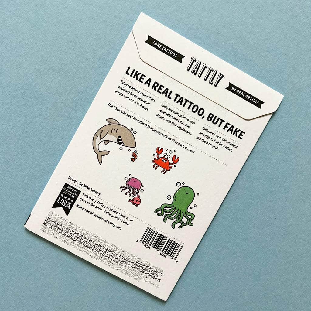 Estella Sea Life Temporary Tattoo Set