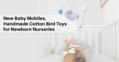 Neue Baby-Mobiles, handgefertigtes Baumwoll-Vogelspielzeug für Neugeborenen-Kinderzimmer