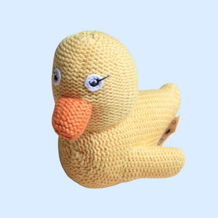 Shop Organic Rubber Ducky Rattle - Baby Toys | Estella