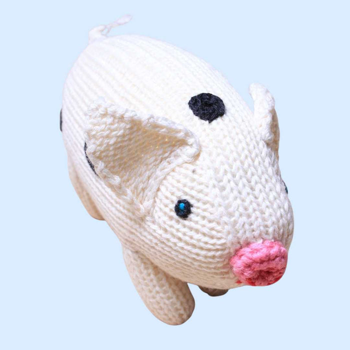 Shop Organic Pig Rattle Baby Toy | Estella